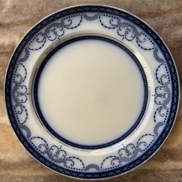 Pre-Owned Flow Blue & White Burleigh Ware Burgess & Leigh BELVOIR Plate - Picture 1 of 11
